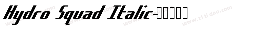 Hydro Squad Italic字体转换